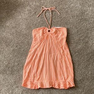 Orange & White Striped Dress